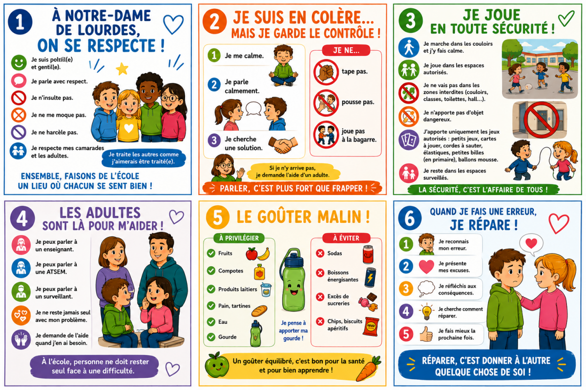6 r&egrave;gles simples